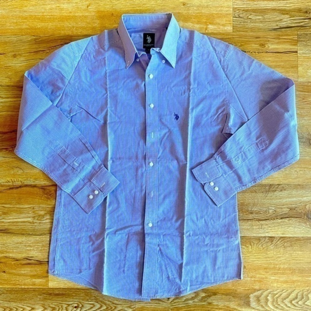 Us polo assn Men's Purple Button-Down Shirt